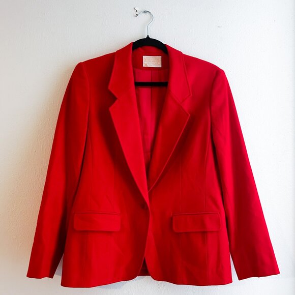 Pendleton Jackets & Blazers - VINTAGE 60's Pendleton Bright Red 100% Wool Blazer with Single Button Closure